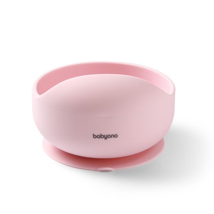 Bol din silicon cu ventuza pentru copii Babyono roz 1481/02 [2]