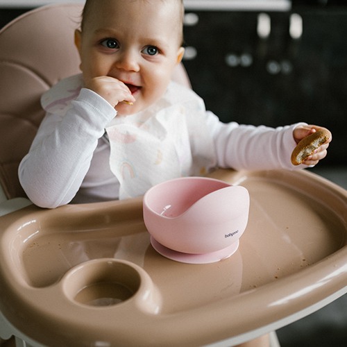 Bol din silicon cu ventuza pentru copii Babyono roz 1481/02 [11]