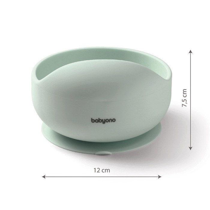 Bol din silicon cu ventuza pentru copii Babyono verde 1481/03 [8]