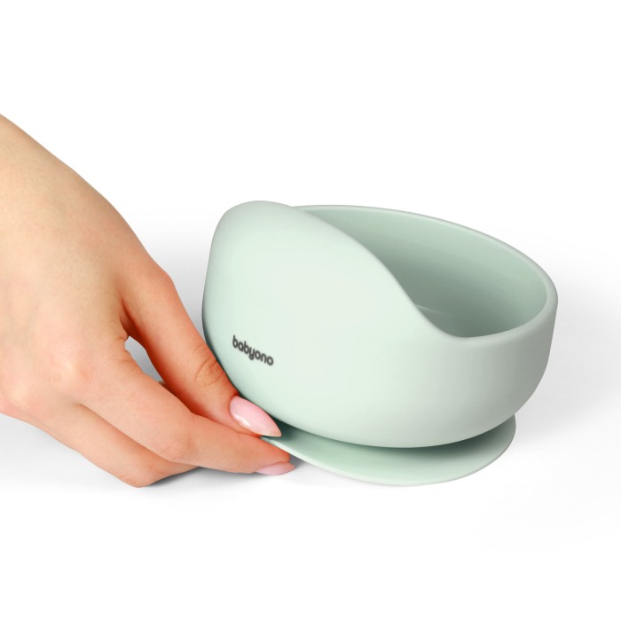 Bol din silicon cu ventuza pentru copii Babyono verde 1481/03 [6]