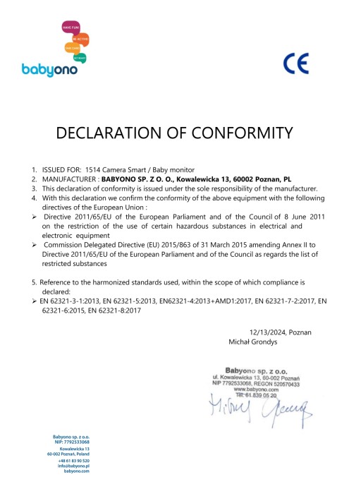 Camera Smart monitorizare bebe Babyono 1514 [13]