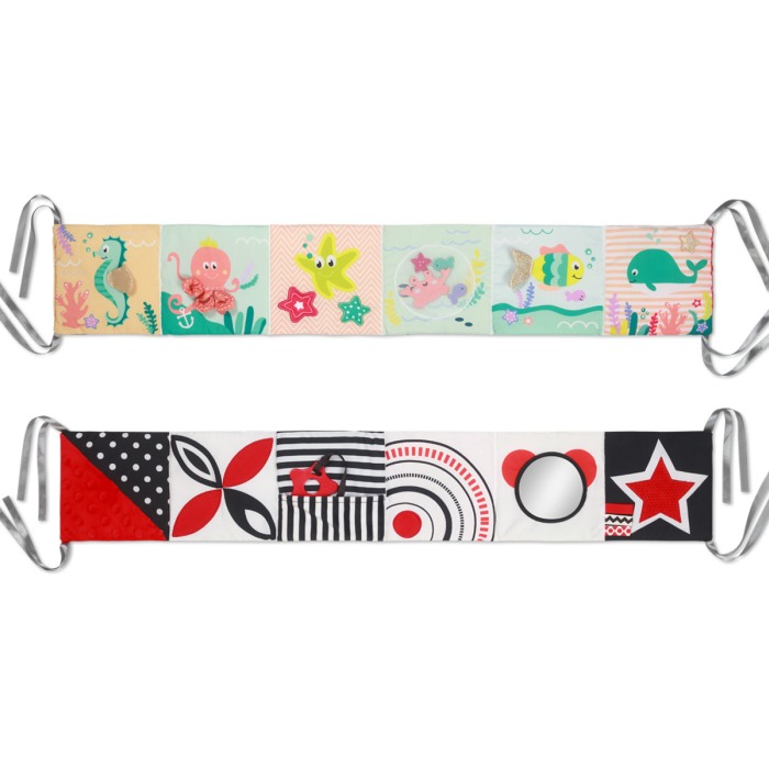 Carte educativa senzoriala cu doua fete Babyono, "Sub mare",  1563 [5]