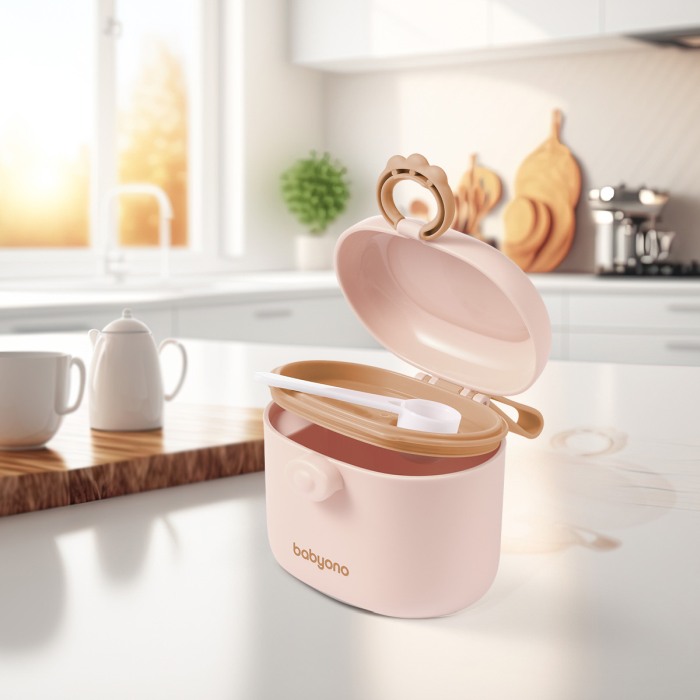 Dozator portabil pentru lapte praf si hrana Babyono roz 1544/02 [8]