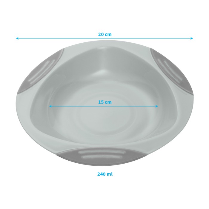Farfurie cu ventuza gri Babyono 1062/03 [8]
