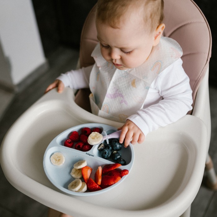 Farfurie din silicon cu ventuza pentru copii Babyono albastra 1482/01 [7]