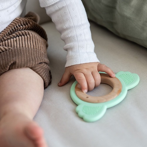 Inel de dentitie silicon&lemn Babyono koala verde 1076/01 [3]