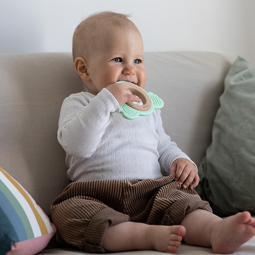 Inel de dentitie silicon&lemn Babyono koala verde 1076/01 [9]