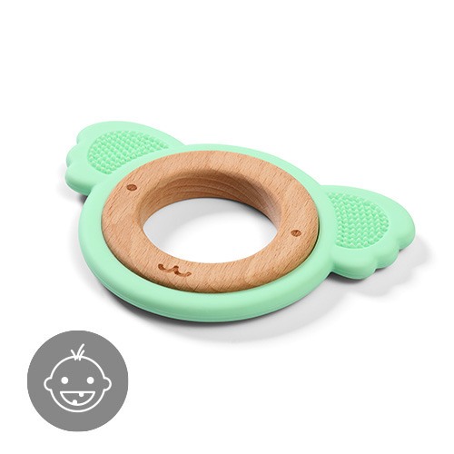 Inel de dentitie silicon&lemn Babyono koala verde 1076/01 [7]