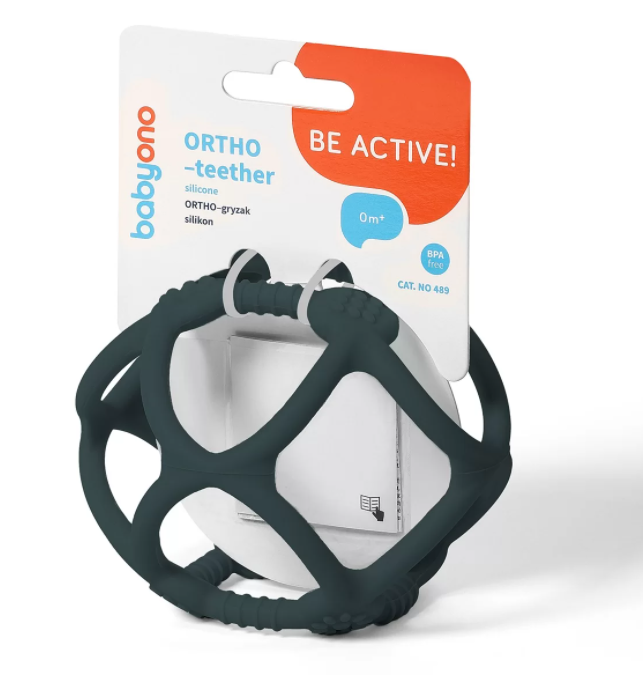 Inel dentitie minge bebelusi Babyono negru 489/03 [3]