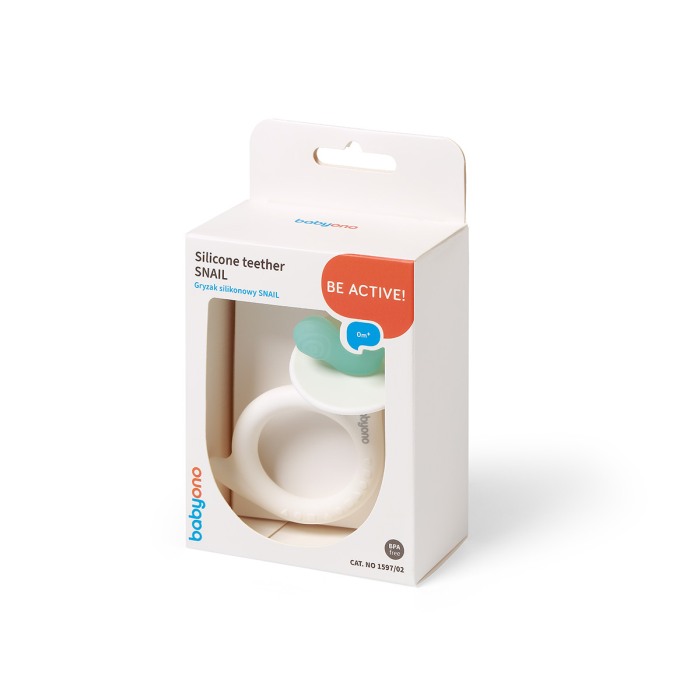 Inel gingival melc Babyono, gri/verde, 1597/02 [4]