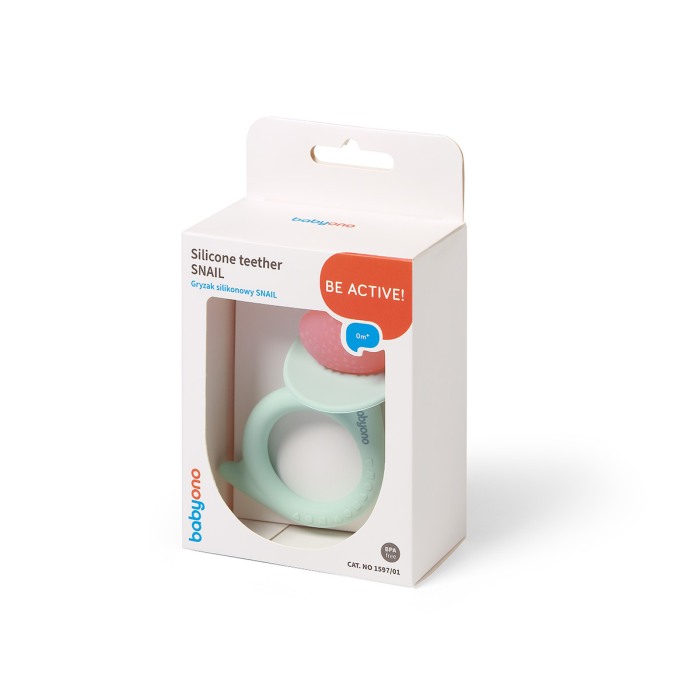Inel gingival melc Babyono, verde/roz, 1597/01 [2]