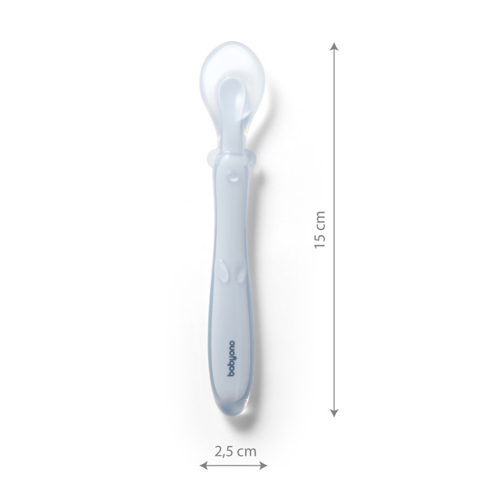Lingurita flexibila din silicon Babyono albastra 785/01 [4]