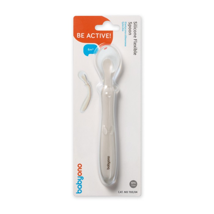Lingurita flexibila din silicon Babyono crem 785/04 [5]