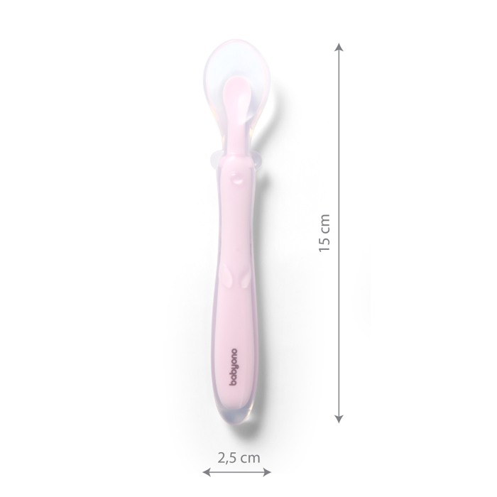 Lingurita flexibila din silicon Babyono roz 785/03 [5]