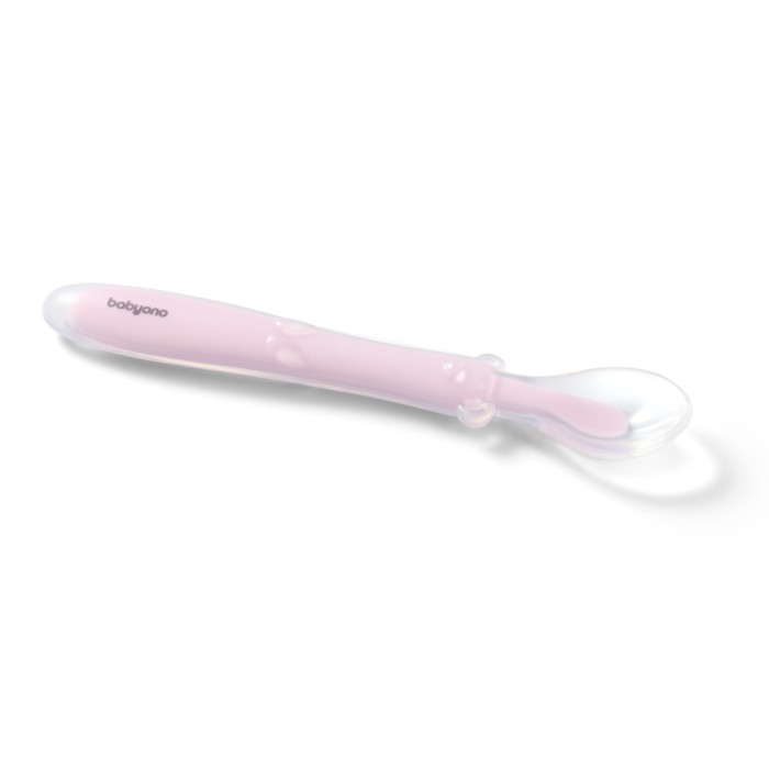 Lingurita flexibila din silicon Babyono roz 785/03 [3]