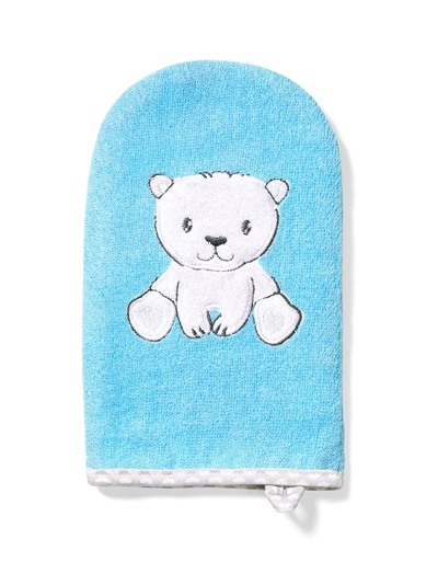 Manusa de baie din fibra de bambus Babyono albastru 347/02 [1]