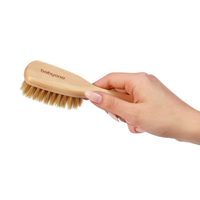 Perie bebe din lemn cu peri naturali babyono 1655 [3]