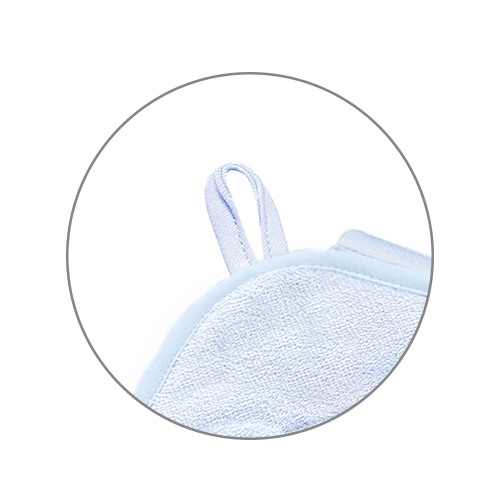 Prosop baie bambus cu gluga 100 x 100 cm Babyono albastru 1553/02 [3]