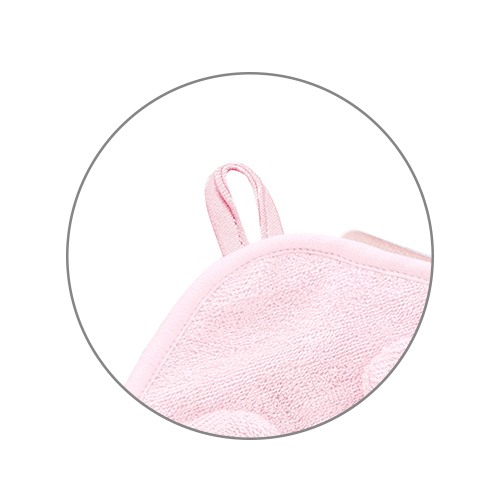 Prosop baie bambus cu gluga 100 x 100 cm Babyono roz 1553/01 [6]