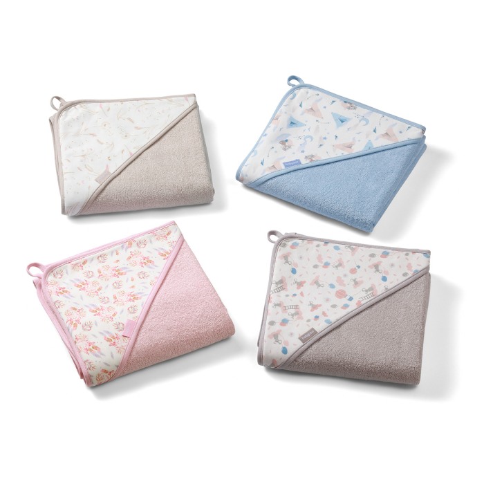 Prosop baie cu gluga bumbac soft 100 x 100 cm Babyono Roz 1552/01 [2]