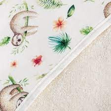 Prosop Baie cu Gluga Copii, 100%Bumbac, 460g/m2, Moale, Absorbant, Ceba Baby 100x100cm, printed line lazy, 815-111-582 [2]