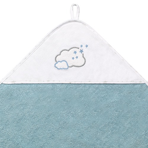 Prosop copii din bumbac cu gluga albastru Babyono nor 85 X 85 cm 144/09 [2]