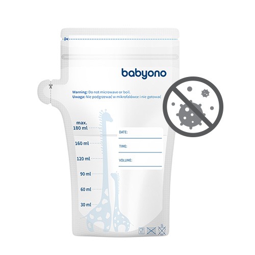 Pungi depozitare lapte matern 180ml, 30buc Babyono 1084 [4]