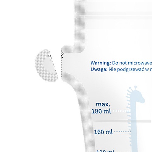 Pungi depozitare lapte matern 180ml, 30buc Babyono 1084 [8]