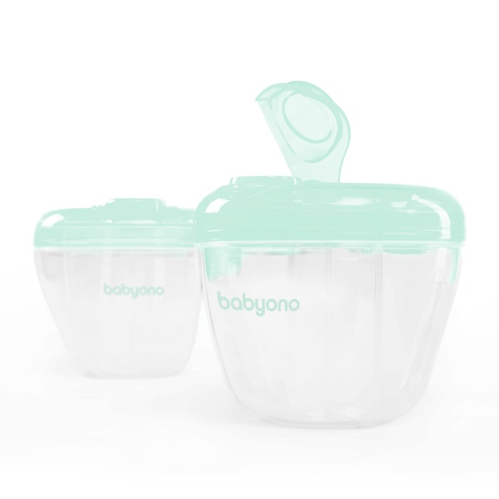 Recipient compartimentat pentru lapte praf, verde menta, 1022 Babyono [3]