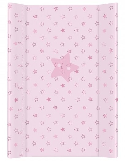 Saltea de Infasat COMFORT 50x70cm, cu Intaritura, Grosime 3cm, Sistem Anti-Alunecare, stele, roz 203-066-130 [1]