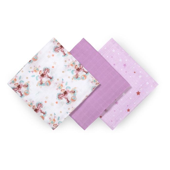 Scutece muselina natural, set 3 bucati, 70%bambus si 30%bumbac, 70x70 cm, Babyono, 397/11 [3]