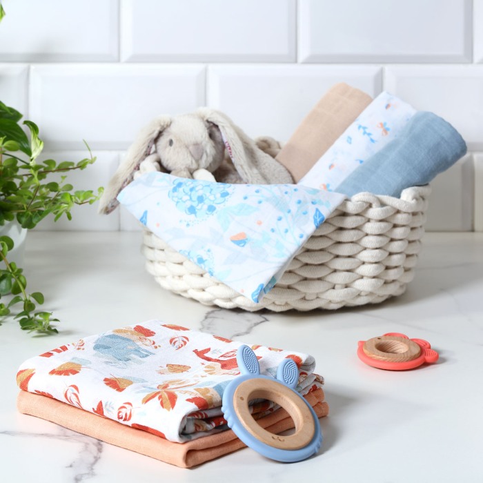 Scutece muselina super soft, set 3 bucati, 100% bumbac, 70x70 cm, Babyono, 348/08 [4]