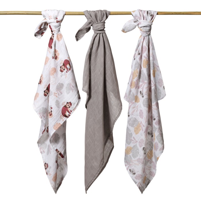 Scutece muselina super soft, set 3 bucati, 100% bumbac, 70x70 cm, Babyono, 348/10 [4]