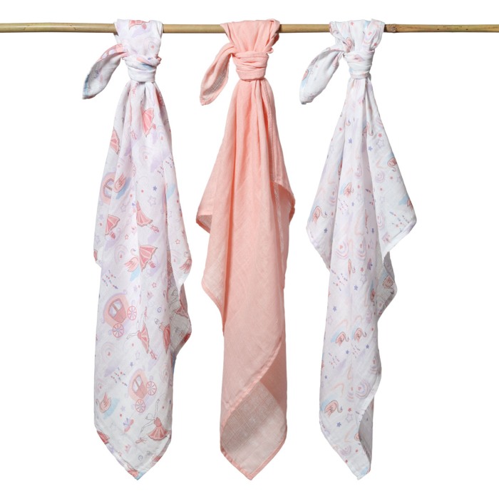 Scutece muselina super soft, set 3 bucati, 100% bumbac, 70x70 cm, Babyono, 348/11 [4]
