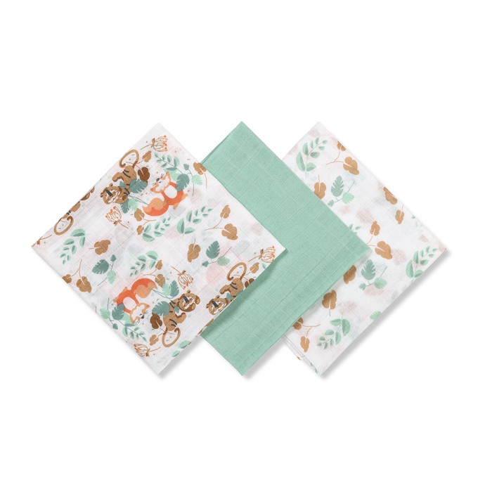 Scutece muselina super soft, set 3 bucati, 100% bumbac, 70x70 cm, Babyono, 348/12 [3]