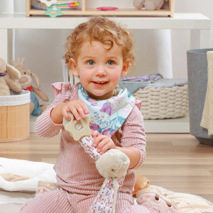 Set 2 bucati barbita, esarfa bumbac Babyono 2 in 1 Floral 879/16 [8]