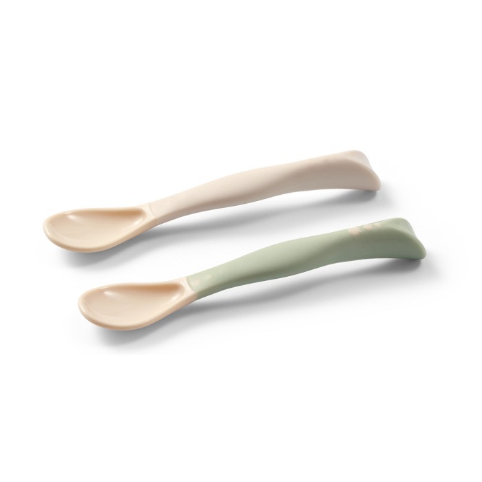 Set 2 lingurite flexibile Babyono bej si verde 1066/07 [2]