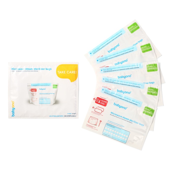 Set 5 pungi pentru sterilizarea biberoanelor tetinelor, pompelor de san si al altor produse pentru bebelusi si copii, 1038, Babyono [3]