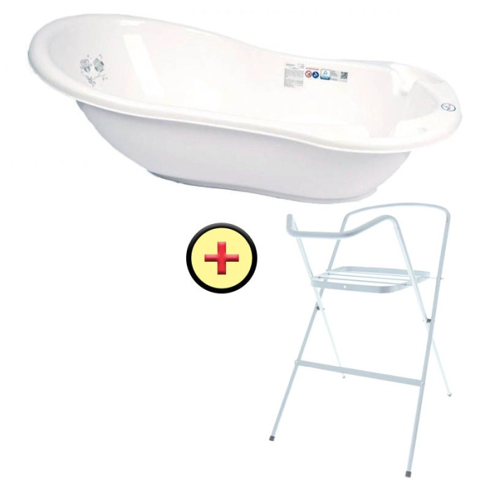 Set cadita 102 cm Bufnita Alb + Suport metalic cadita [2]