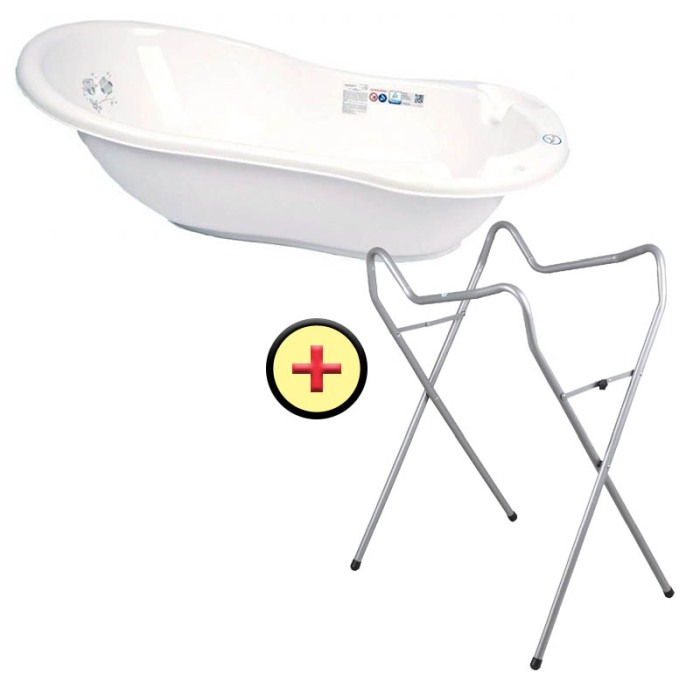 Set cadita 102 cm + Suport universal metalic SO alb [2]
