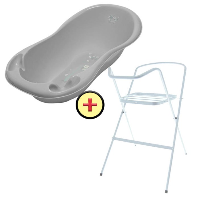 Set cadita 86 cm Bufnita Gri + Suport metalic cadita [2]