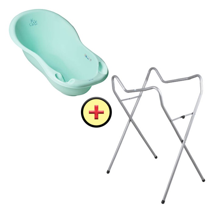 Set cadita 86 cm + Suport universal metalic Iepuras verde [2]