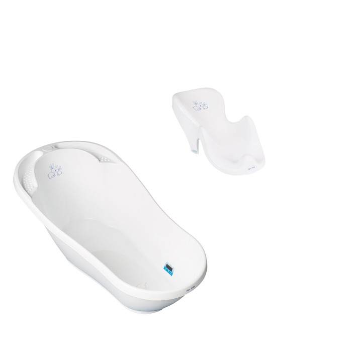 Set cadita 92 cm iepuras alb si suport anatomic copii, bebelusi KR-011 [1]