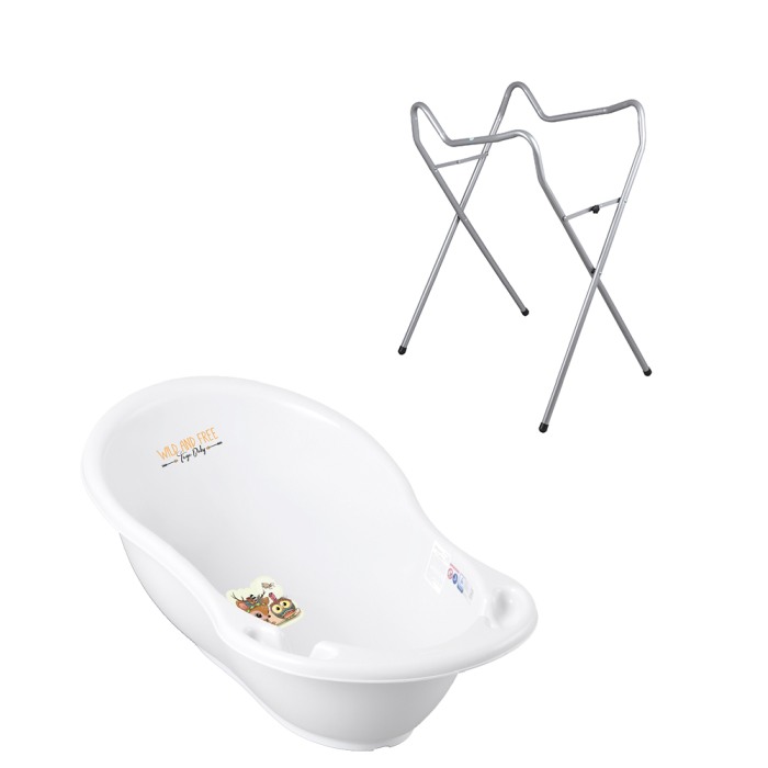 Set cadita alba Elefant 102 cm + Suport universal metalic DZ [1]