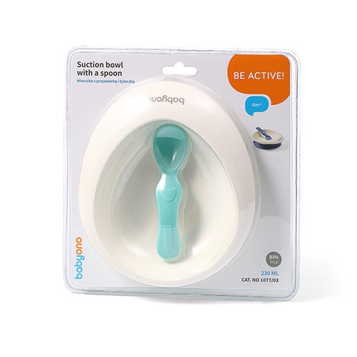 Set castron si lingurita cu ventuza copii roz Babyono 1077/02 [3]
