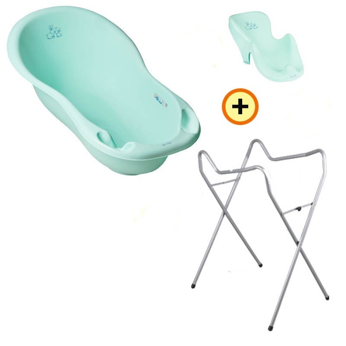 Set pachet cadita menta Bunny 102 cm + suport anatomic si suport metalic [2]