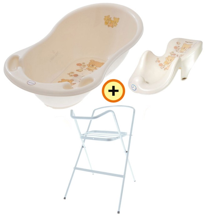 Set pachet cadita MS alb 86 cm + suport anatomic si suport metalic [2]