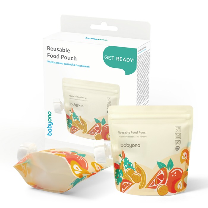 Set pungi alimentare reutilizabile 150ml 5buc Babyono 1467 [19]