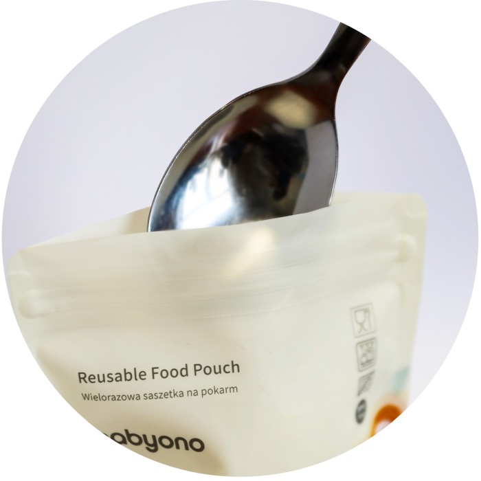 Set pungi alimentare reutilizabile 150ml 5buc Babyono 1467 [4]