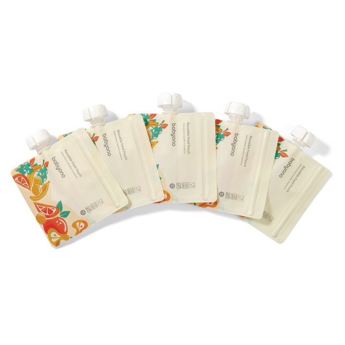 Set pungi alimentare reutilizabile 150ml 5buc Babyono 1467 [8]